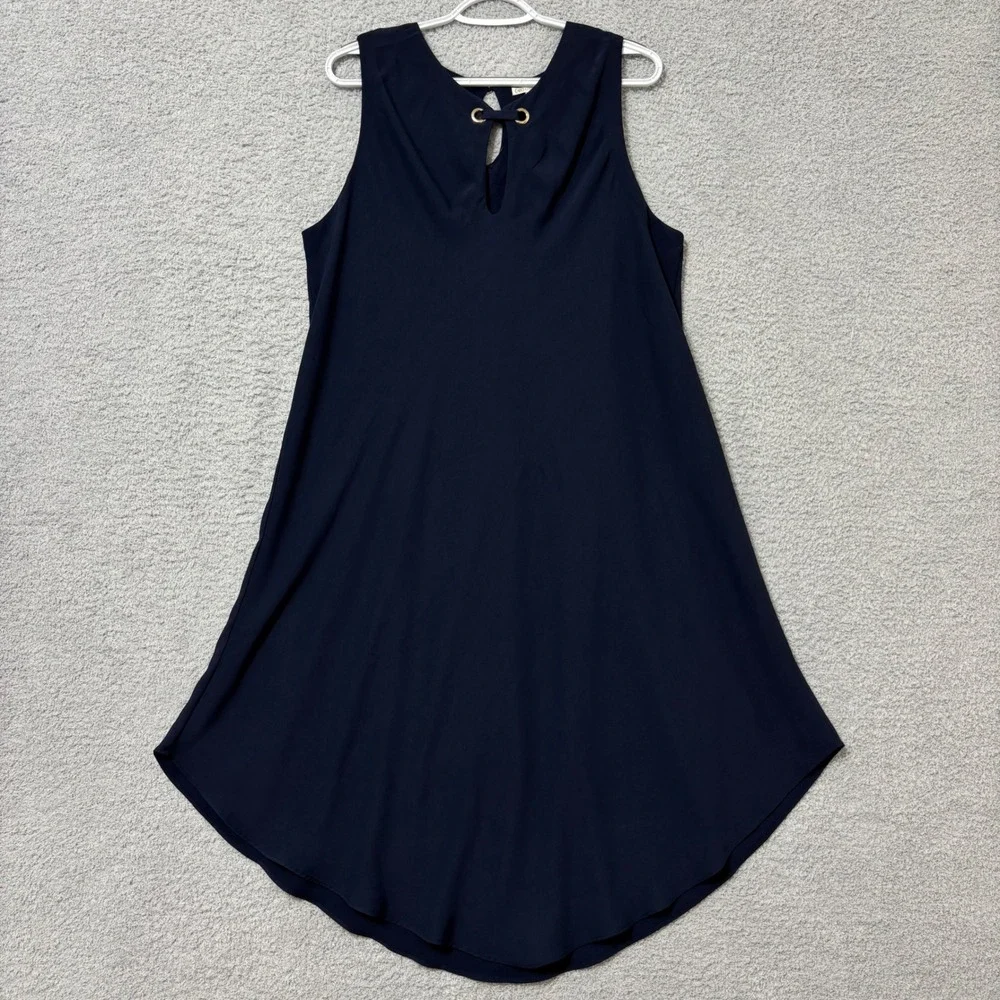 plus size navy blue dress casual Women's Catch the Vibe Light Blue & Orange Color Block Short Sleeve Shirt | Size: S